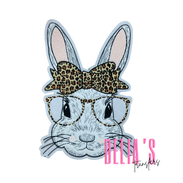 Cheetah Bunny Chenille Patch
