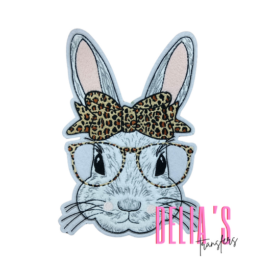 Cheetah Bunny Chenille Patch